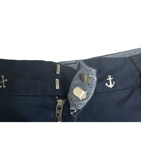 Women’s GH Bass & Co SIZE 12 Dark Blue Nautical Shorts White Anchors Beach Core - Picture 6 of 13